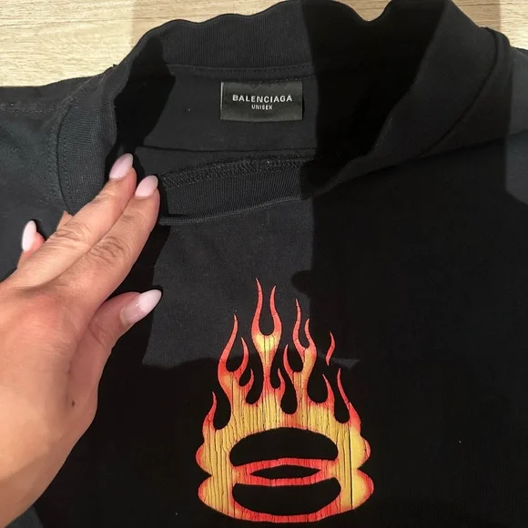 Balenciaga Black Graphic Men's Shirt